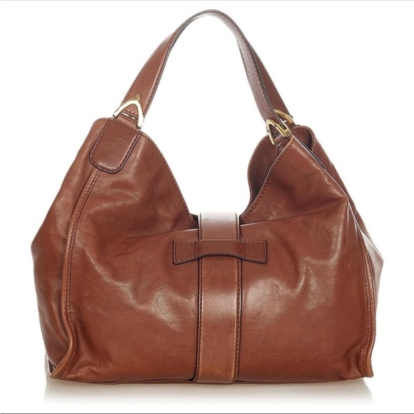Gucci Brown Soft Stirrup Leather Shoulder Bag Meduim - Picture 2 of 16